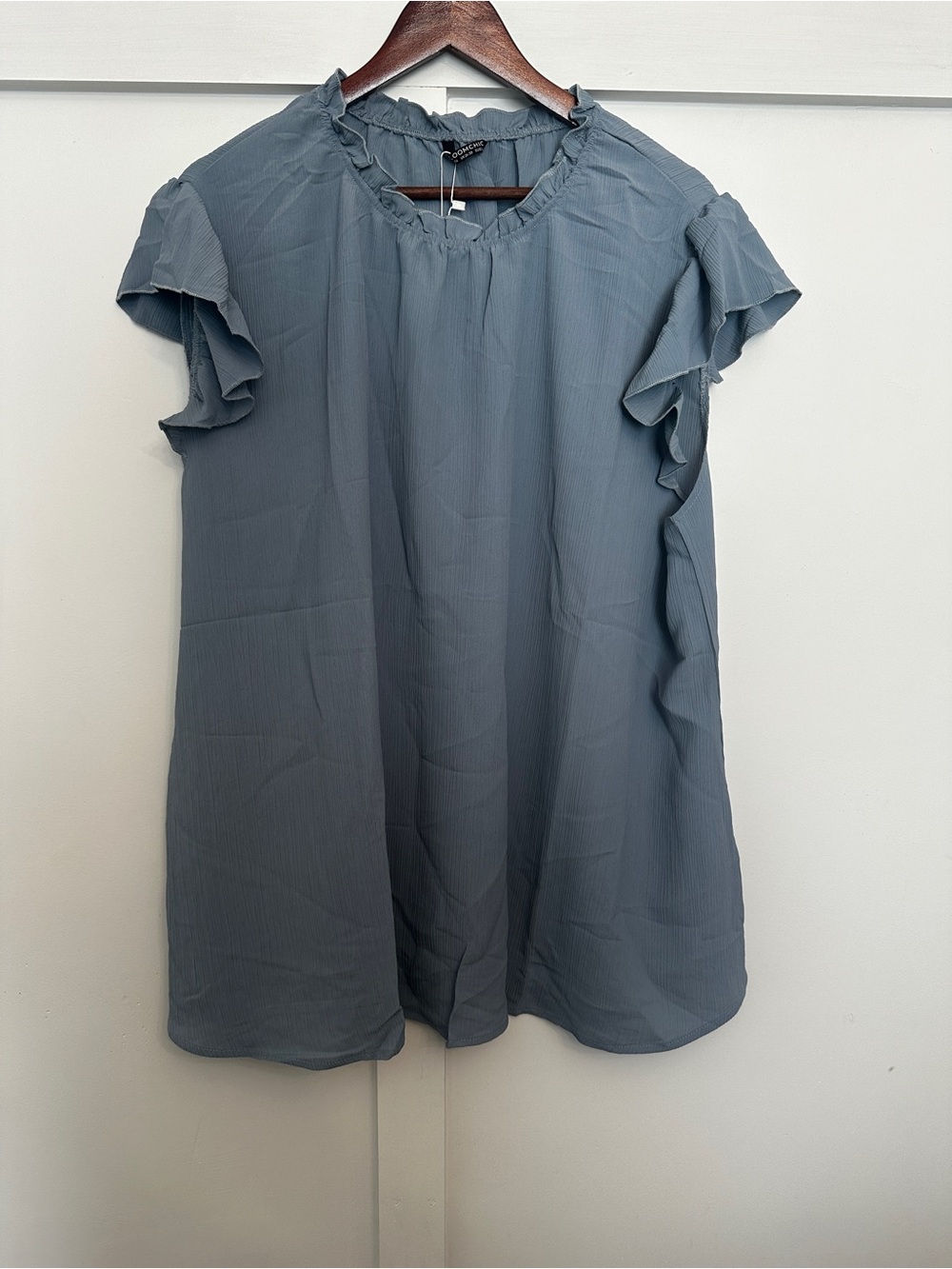 Plus Size Ruffled Cap Sleeve Top